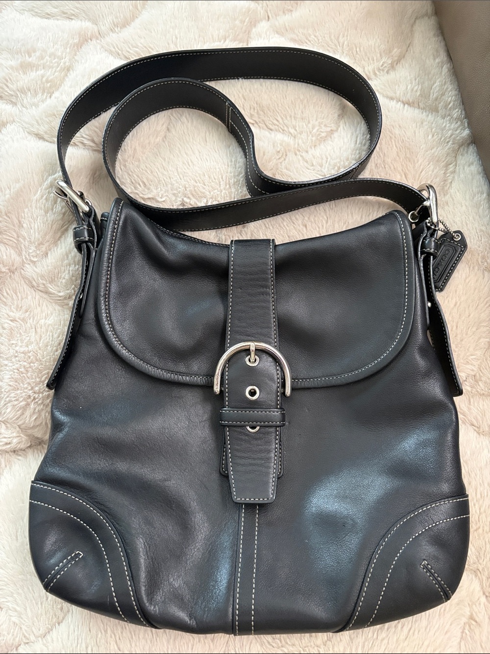 Vintage Coach Buckle Flap Crossbody -Y2K Era